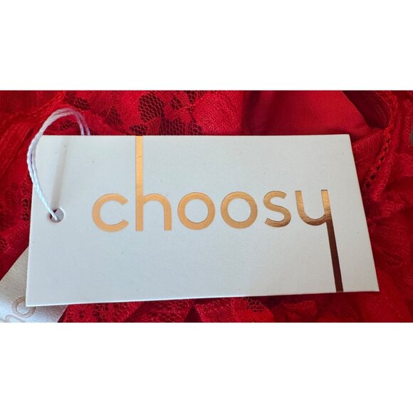 2/$30 NWT Choosy Size 18 Red Lingerie Maxi Gown Lace & Mesh - Picture 10 of 15